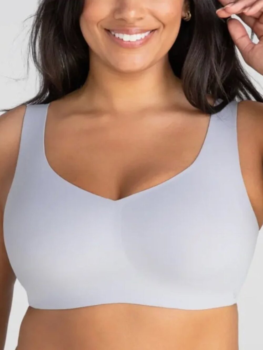 HoneyLove Women's SoftForm Wireless Pullover Bra Moonstone Gray Size: 3XL